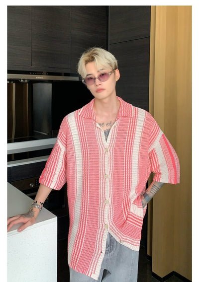 Loose-fit Lapel Knitted Shirt OR1821 - ORUN