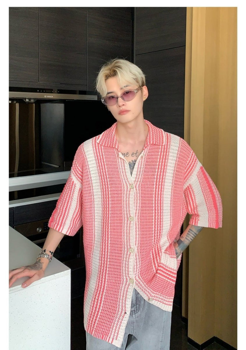 Loose-fit Lapel Knitted Shirt OR1821 - ORUN