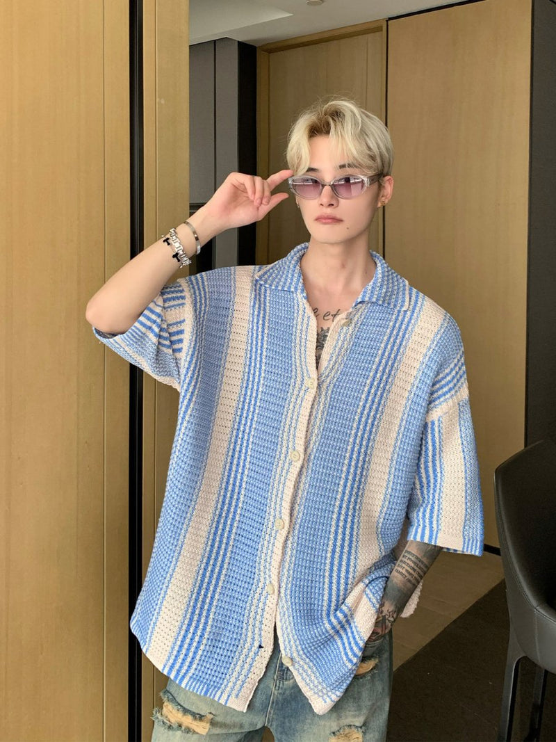 Loose-fit Lapel Knitted Shirt OR1821 - ORUN