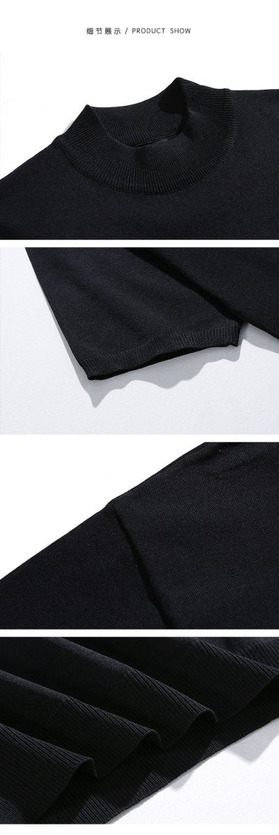 一部即納・（黒M）】Mock neck knit or1697 – ORUN