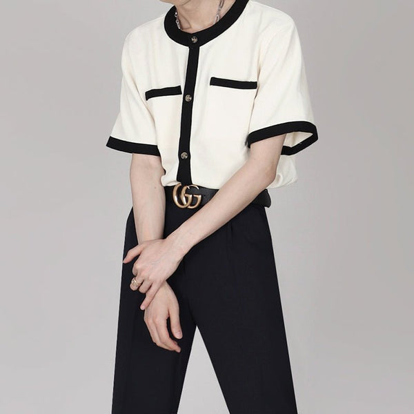 Monotone Short Sleeve Cardigan or1377