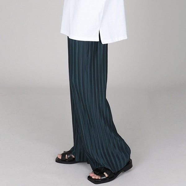 Pleated straight pants or1663