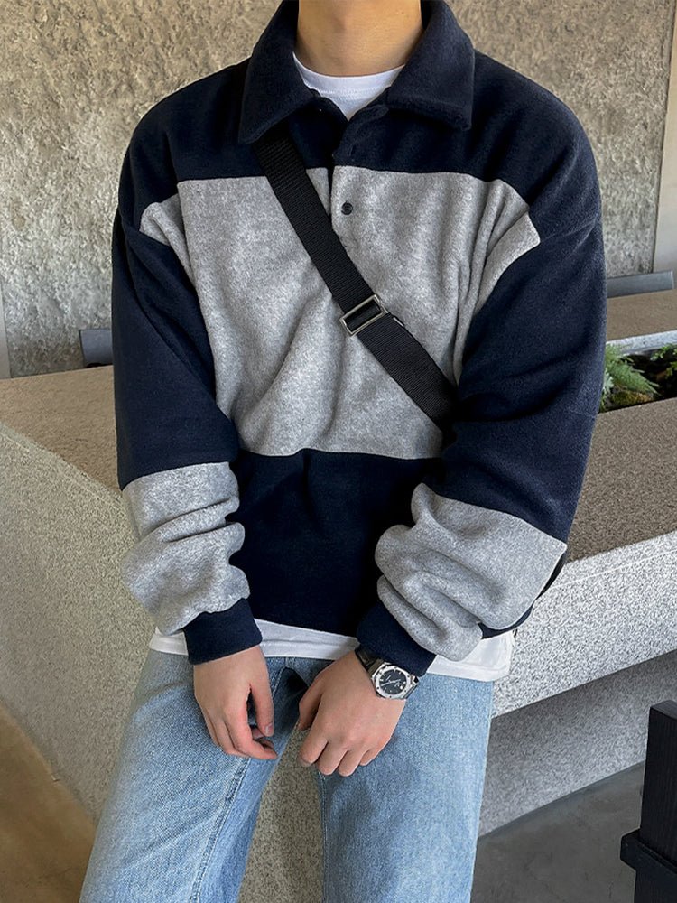 Polo color long -sleeved sweatshirt or2037 - ORUN