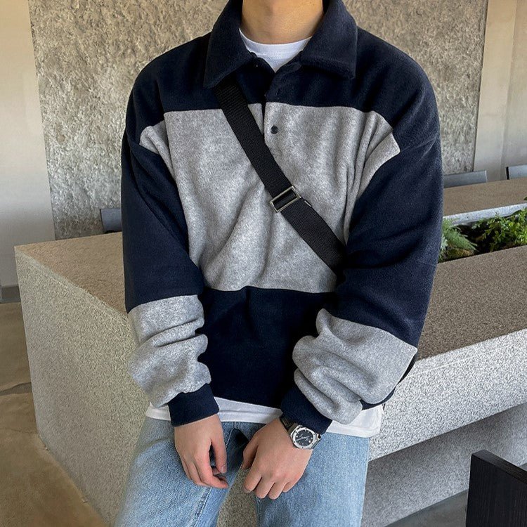 Polo color long -sleeved sweatshirt or2037 - ORUN