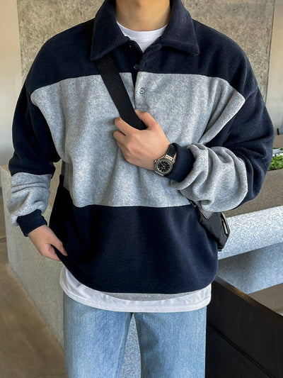 Polo color long -sleeved sweatshirt or2037 - ORUN