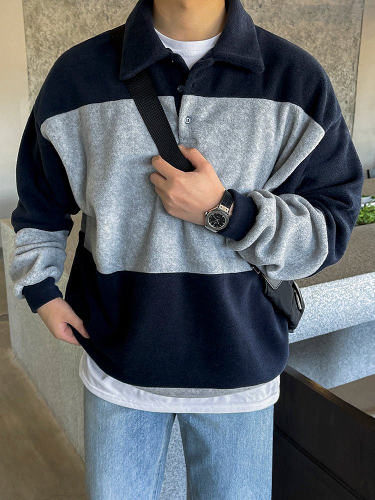 Polo color long -sleeved sweatshirt or2037 - ORUN