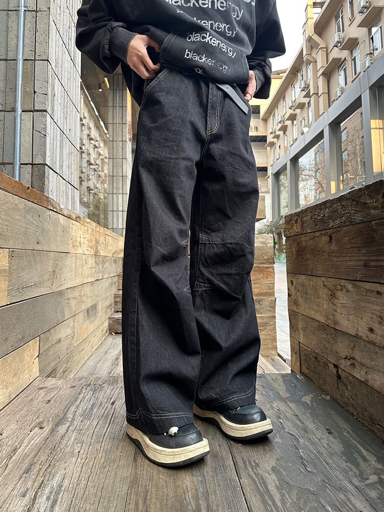 Retro Wash Wide Denim or2845 - ORUN