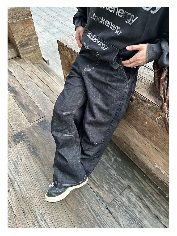 Retro Wash Wide Denim or2845 - ORUN
