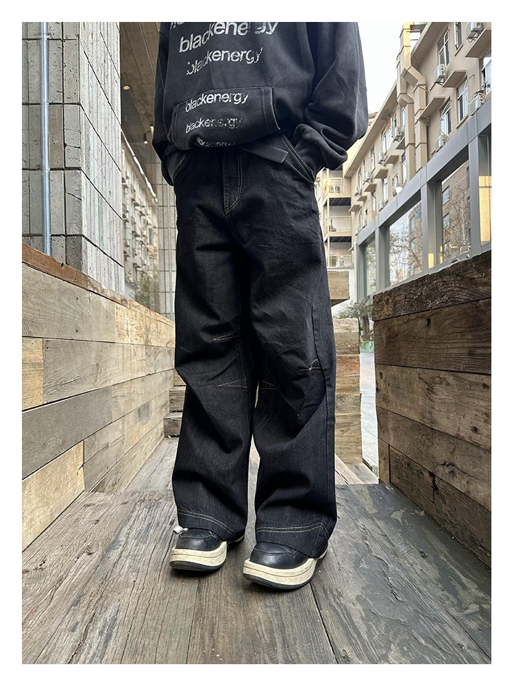 Retro Wash Wide Denim or2845 - ORUN