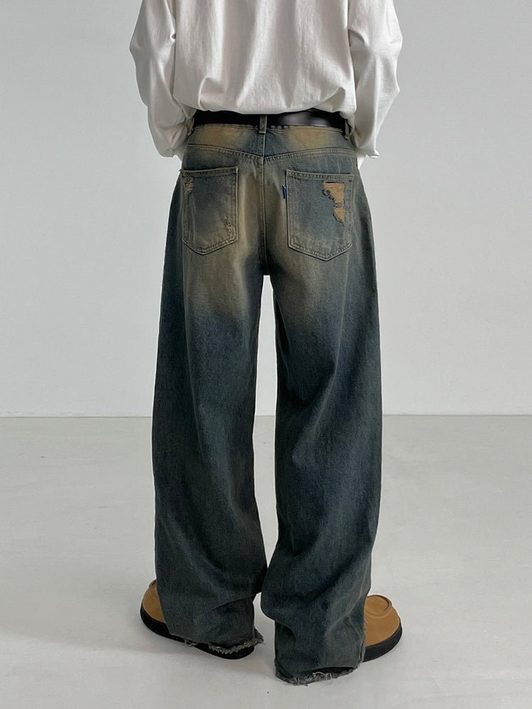 Retro Wide Denim Pants or2766 - ORUN