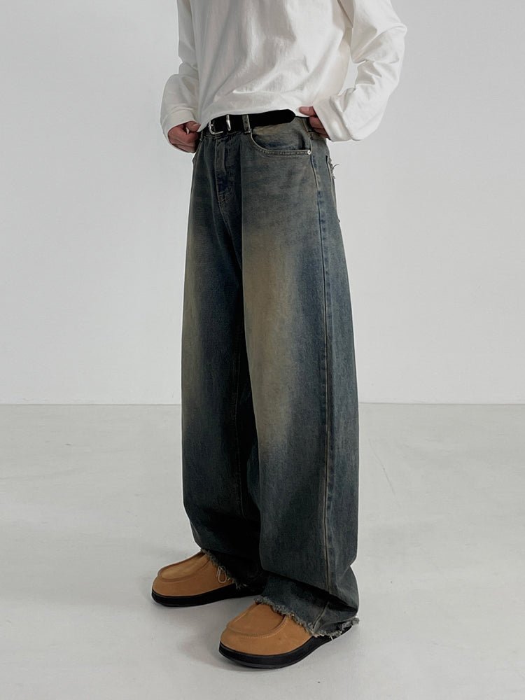 Retro Wide Denim Pants or2766 - ORUN