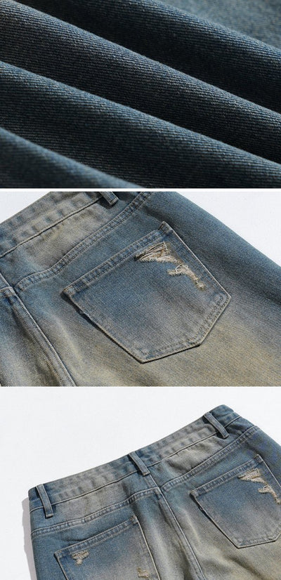 Retro Wide Denim Pants or2766 - ORUN