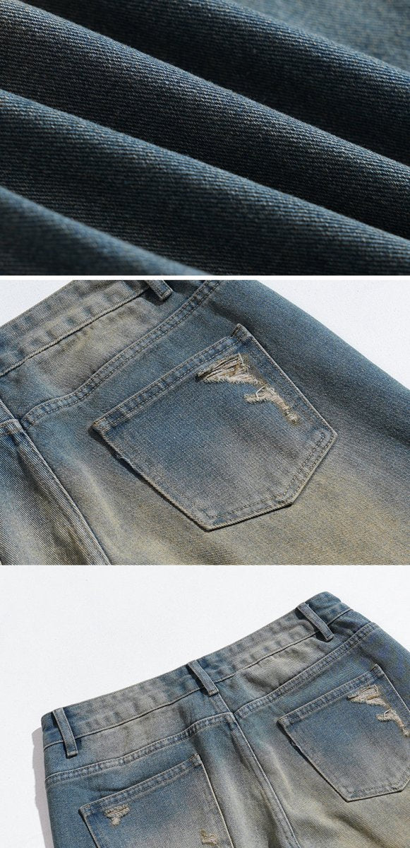 Retro Wide Denim Pants or2766 - ORUN