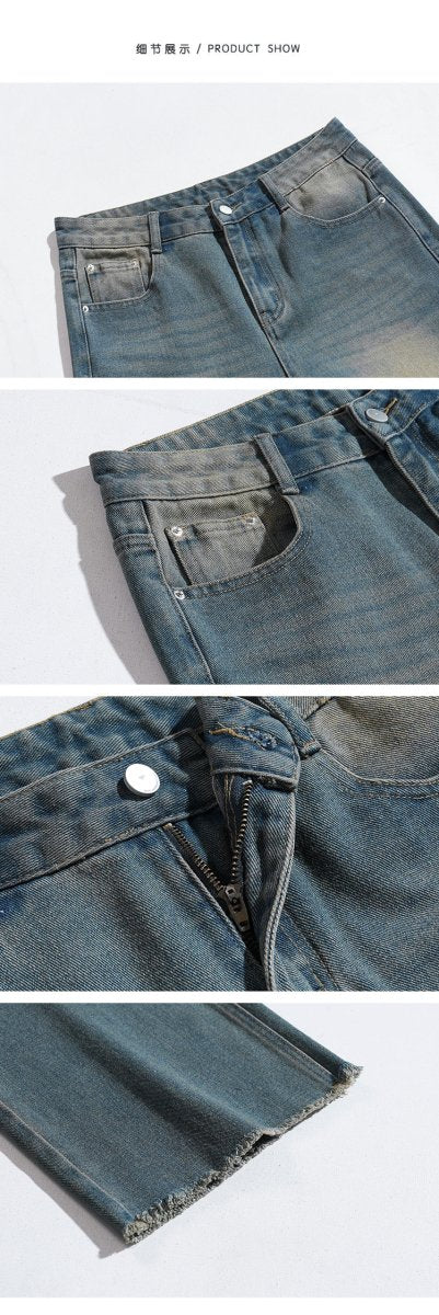 Retro Wide Denim Pants or2766 - ORUN