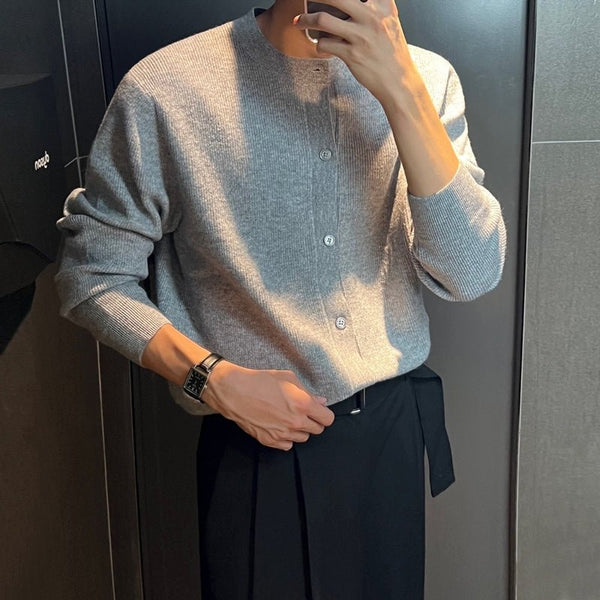 Round neck knit cardigan or1993