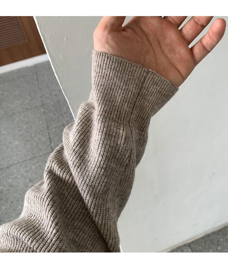Round neck knit cardigan or2569 - ORUN