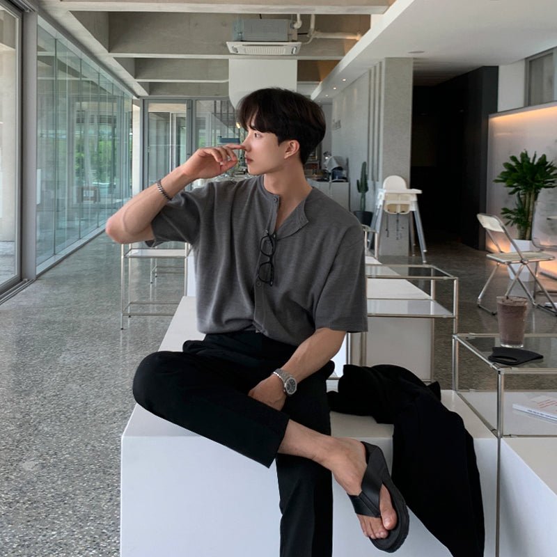 Short -sleeved knit T -shirt or1304 - ORUN