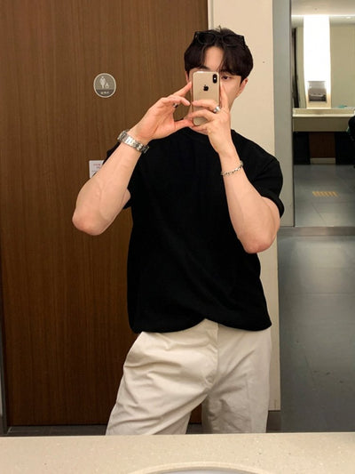 Short -sleeved plain T -shirt or1594 - ORUN