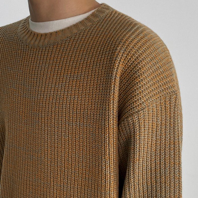 Simple knit long -sleeved sweater or2117 - ORUN