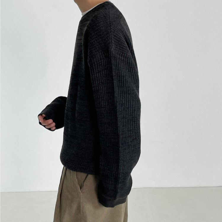 Simple knit long -sleeved sweater or2117 - ORUN