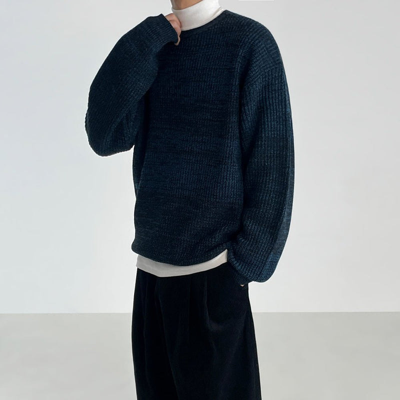 Simple knit long -sleeved sweater or2117 - ORUN