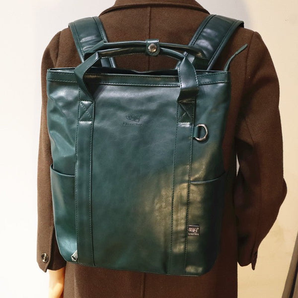 Square leather rucksack or2466