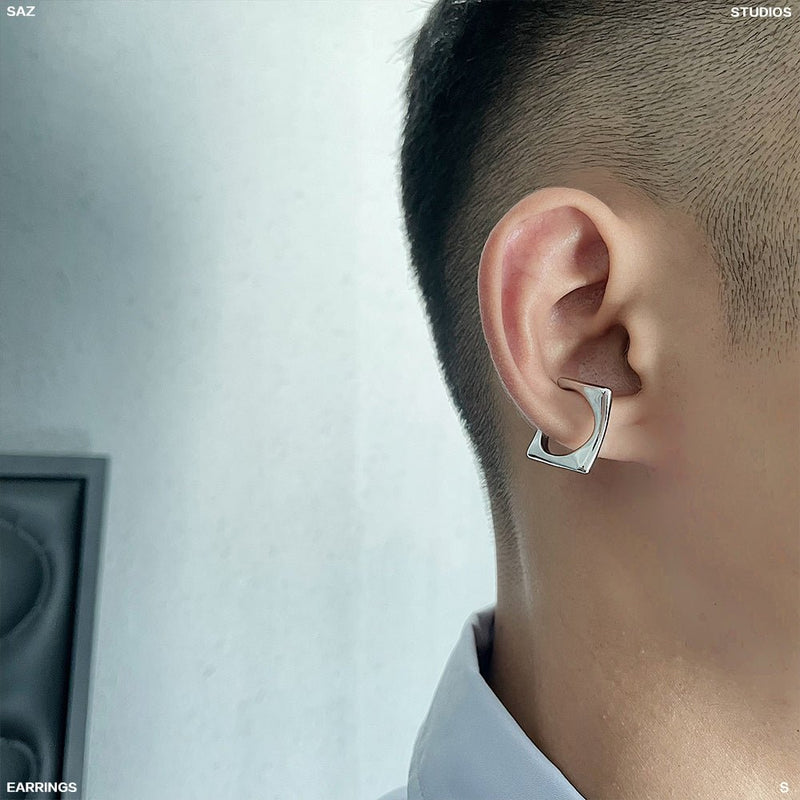 Square titanium earrings or1632 - ORUN