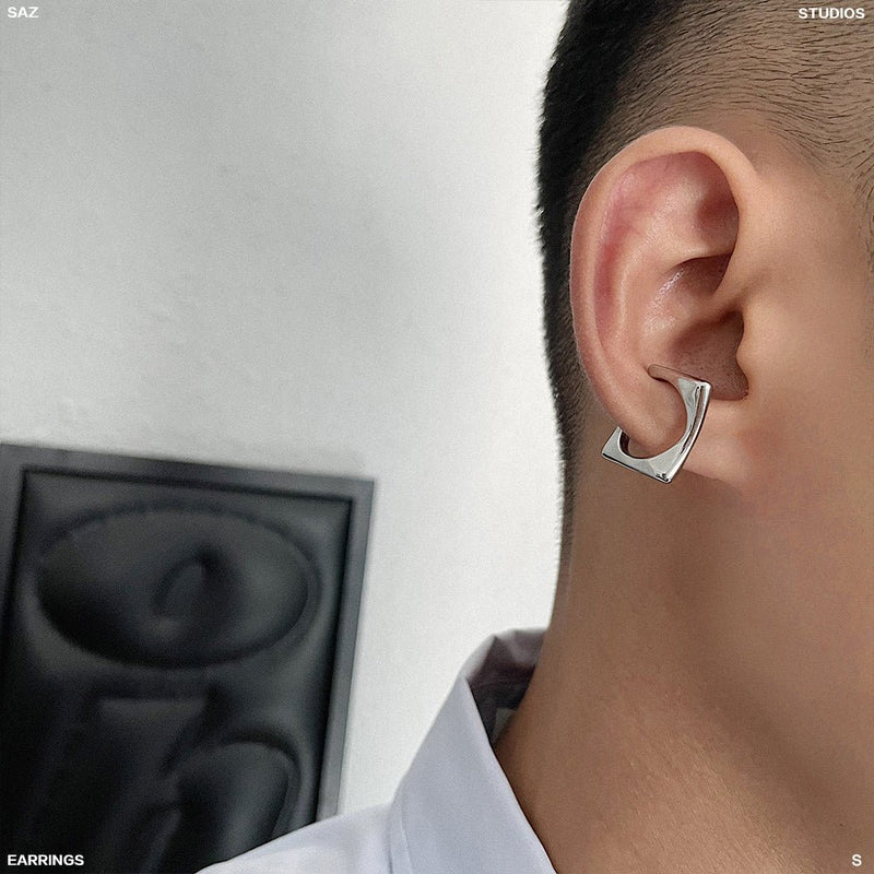 Square titanium earrings or1632 - ORUN