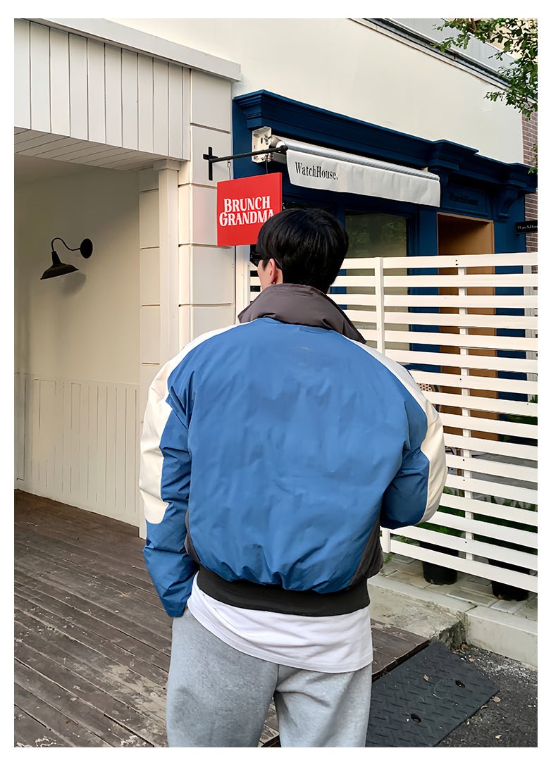 Stand collar contrast color jacket or2467 - ORUN