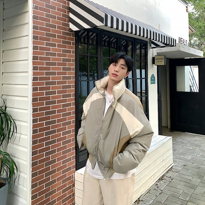 Stand collar contrast color jacket or2467 - ORUN