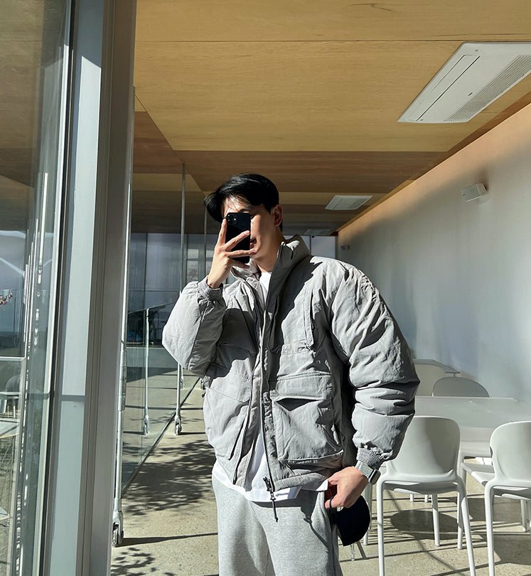 Stand collar pocket down coat or2415 - ORUN