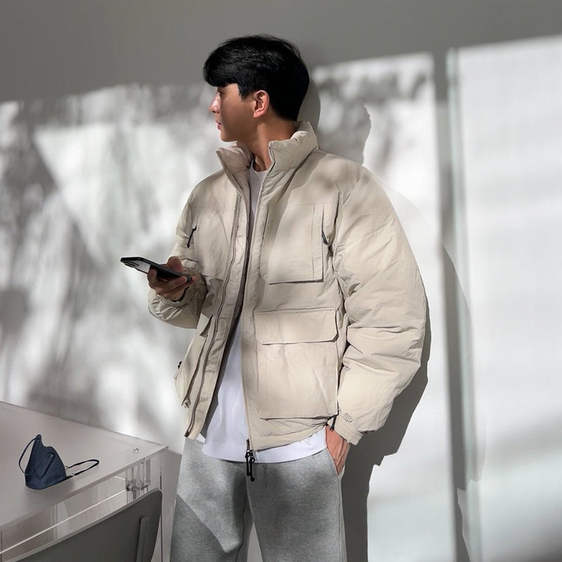 Stand collar pocket down coat or2415 - ORUN