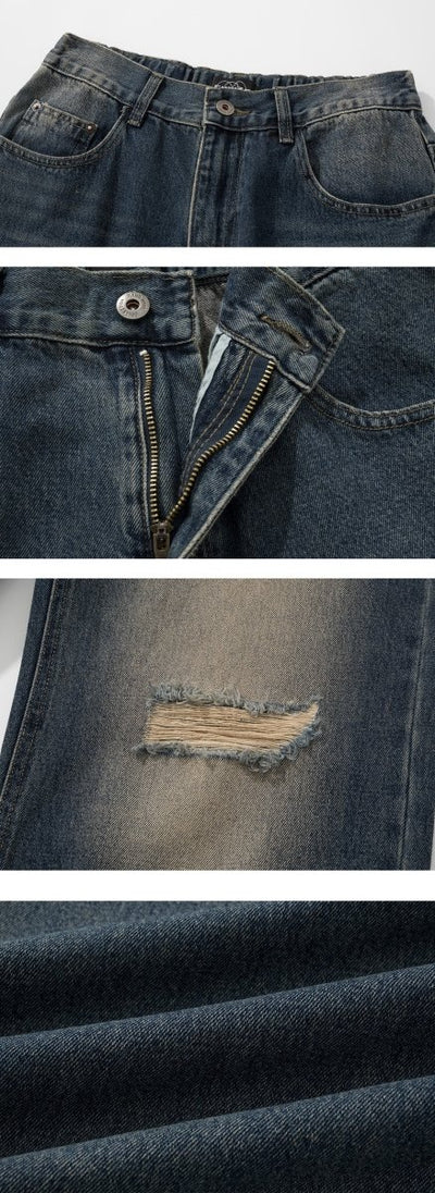 Straight denim damage jeans or1813 - ORUN