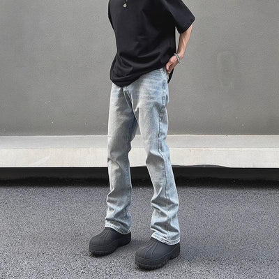 Straight Flare Light Blue Jeans - ORUN