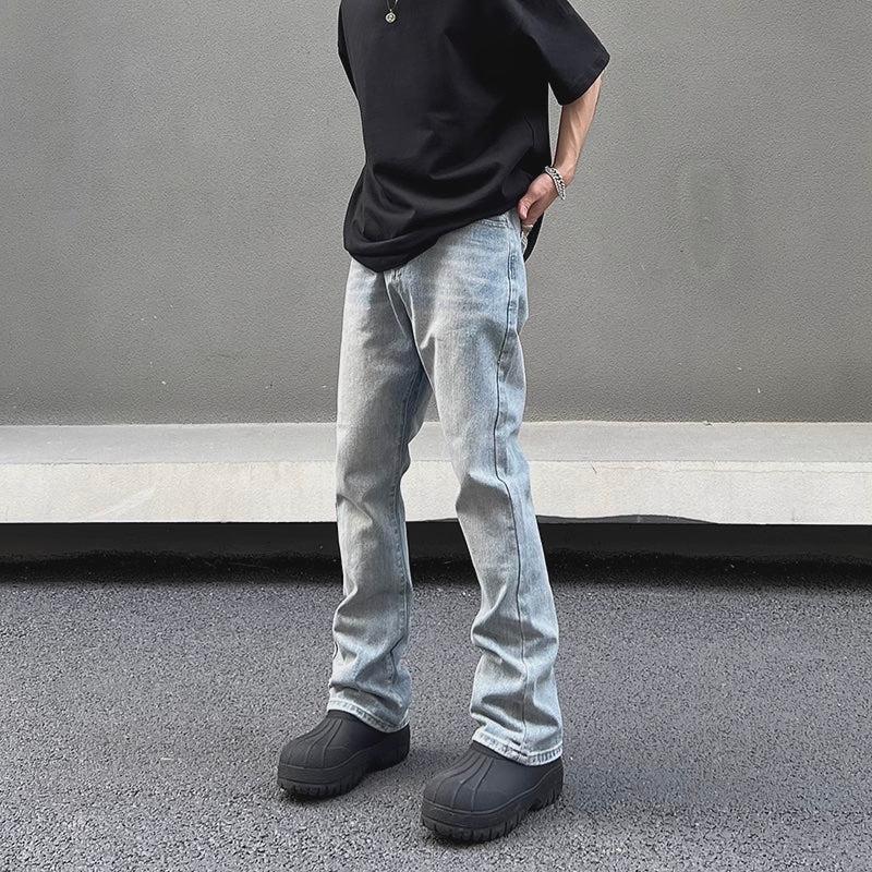 Straight Flare Light Blue Jeans - ORUN