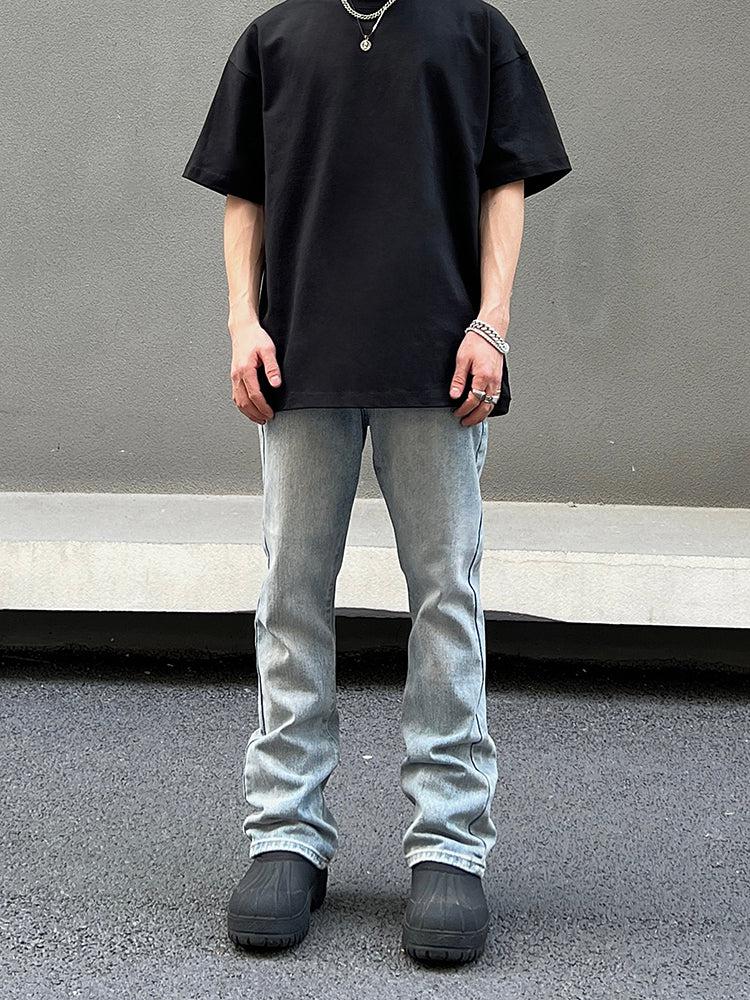 Straight Flare Light Blue Jeans - ORUN
