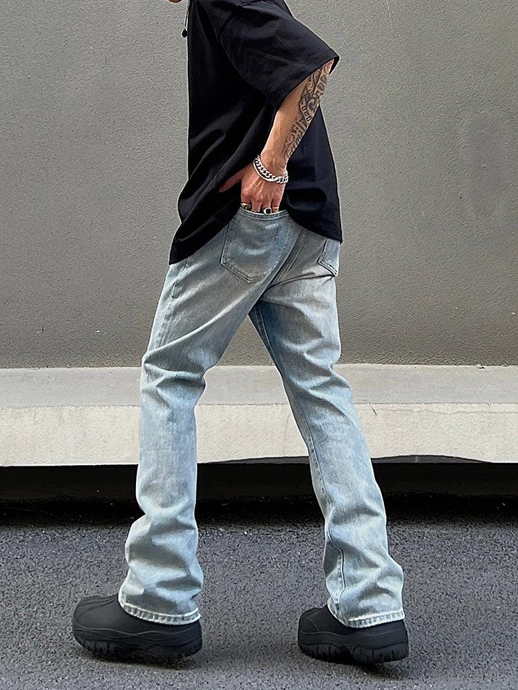 Straight Flare Light Blue Jeans - ORUN