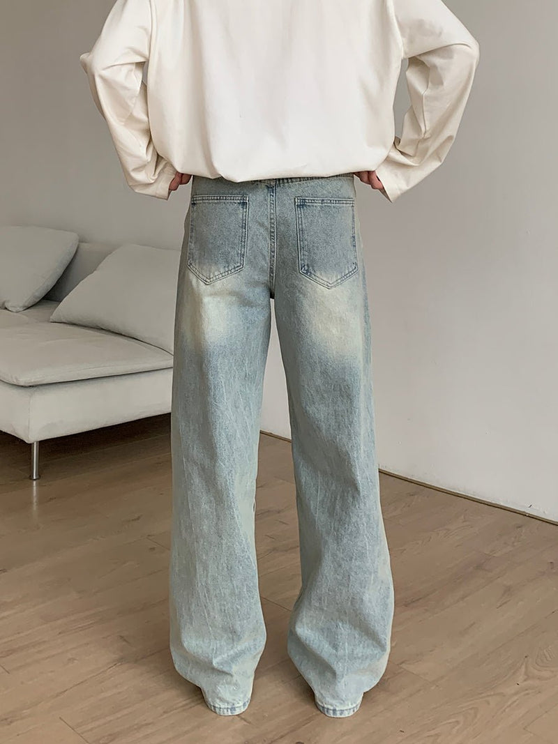 Straight wide denim pants or2507 - ORUN