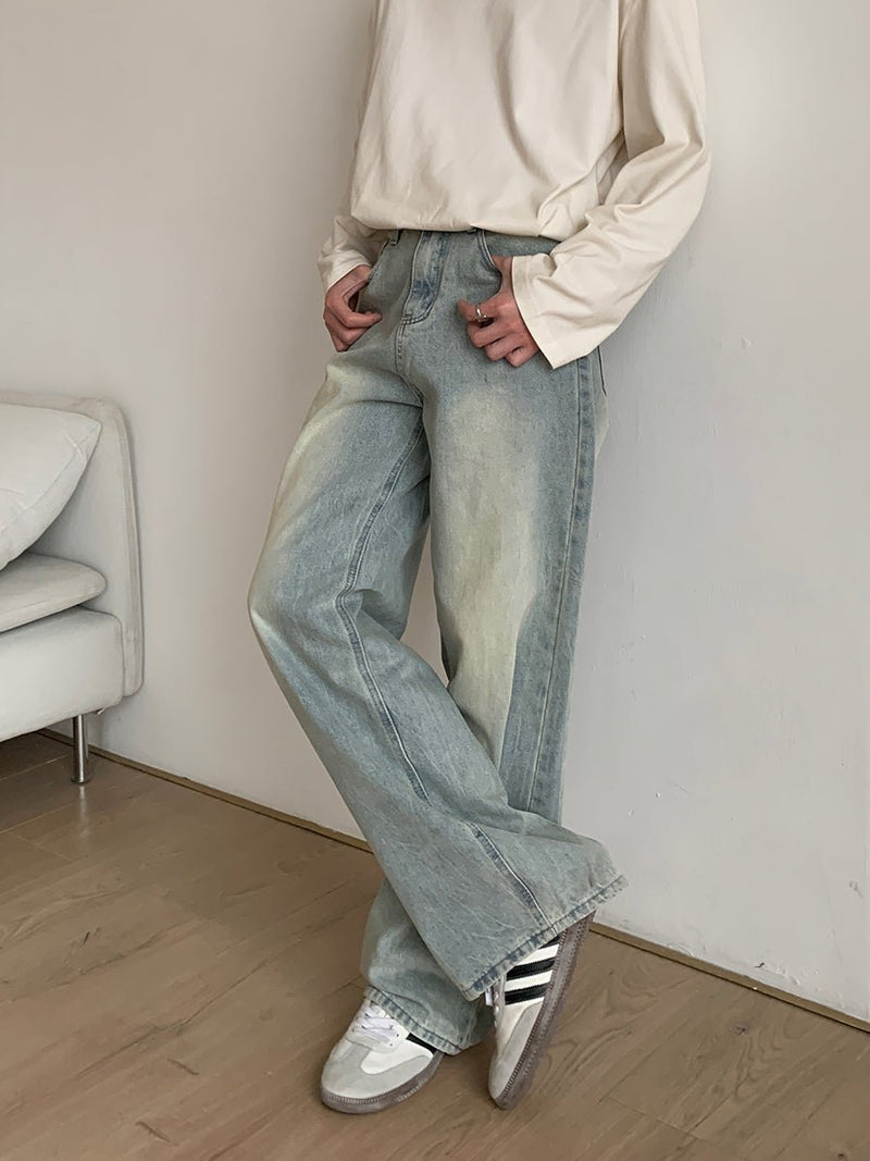 Straight wide denim pants or2507 - ORUN