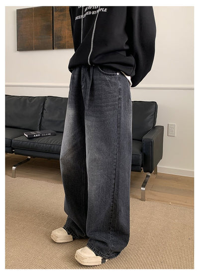 Straight wide loose denim pants or2162 - ORUN