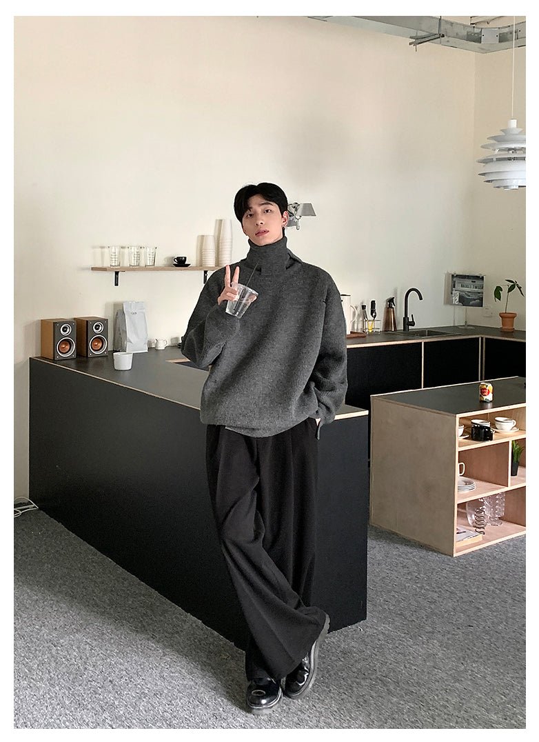 Turtle neck design knit sweater or2244 - ORUN