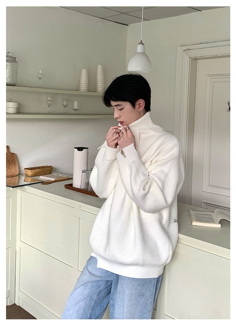 Turtle neck design knit sweater or2244 - ORUN
