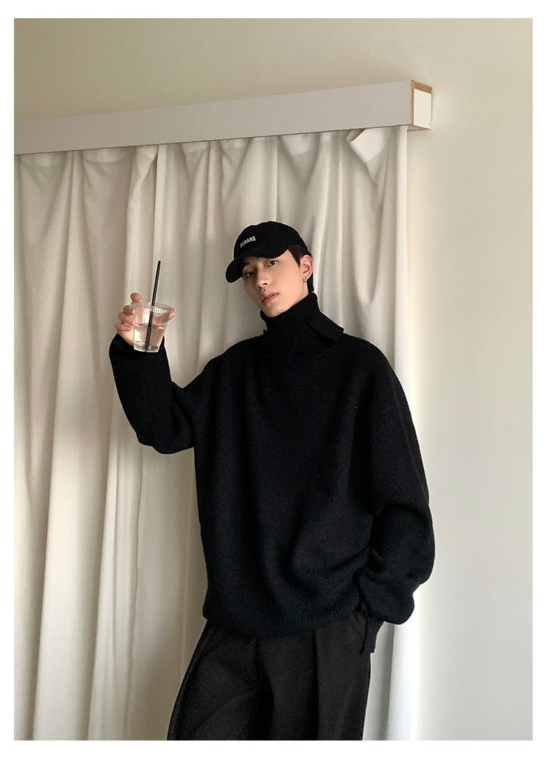 Turtle neck design knit sweater or2244 - ORUN