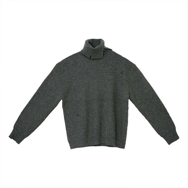 Turtle neck design knit sweater or2244 - ORUN