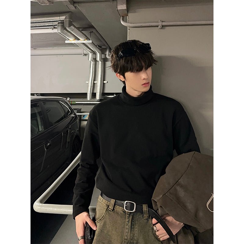 Turtle neck solid long sleeve T -shirt or2281 - ORUN