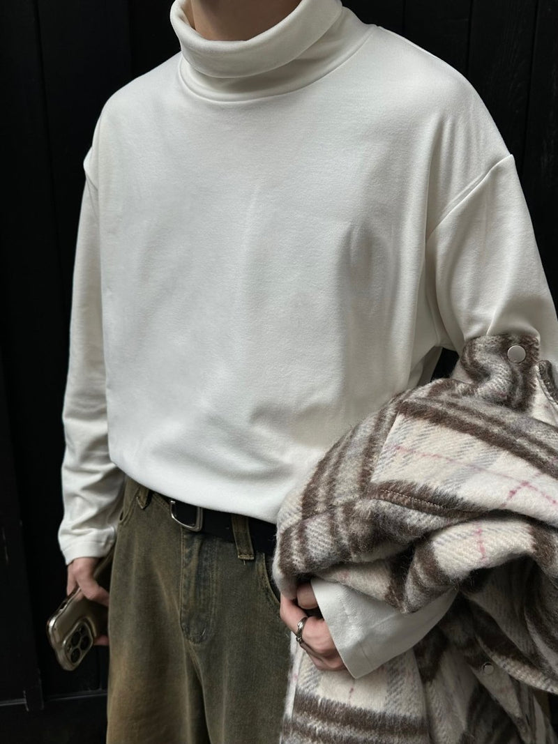 Turtle neck solid long sleeve T -shirt or2281 - ORUN