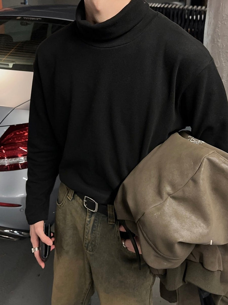 Turtle neck solid long sleeve T -shirt or2281 - ORUN