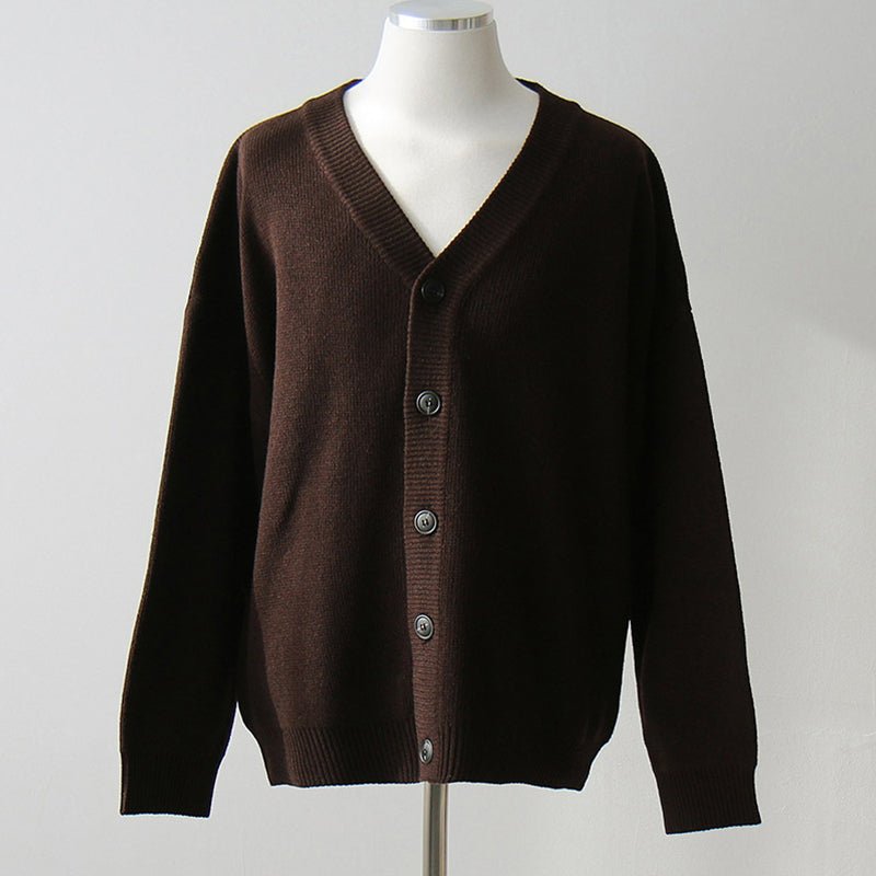 V neck knit cardigan or2205 - ORUN