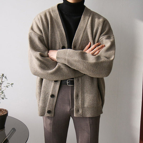 V neck knit cardigan or2205