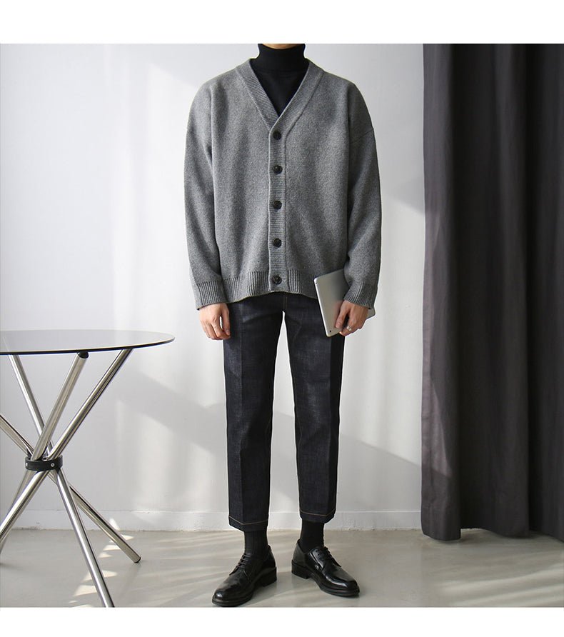 V neck knit cardigan or2205 - ORUN